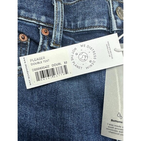 NWT DAZE Pleaser High Waist Raw Hem Crop Jeans Size 32 - Picture 6 of 10